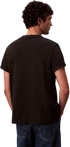 Calvin Klein Uomo T-Shirt Maniche Corte Monologo Tee In Cotone, Nero (Black), M - 2