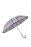 Leichte Aluminiumkonstruktion Samsonite Alu Drop S - Stick Lady Auto Open Regenschirm, 87 cm, Lila (Lavender Check)