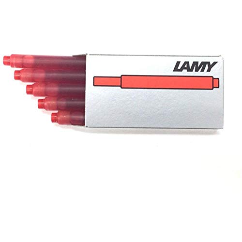 LAMY Cartridges Refill, Pack of 5, Red (LT10RD)