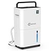 Dehumidifier for Basement Home 50 Pint Dehumidifier with Smart Humidity Control 24HR Timer Dehumidifier with Drain Hose for Continuous Drainage Quiet Dehumidifier with 3 Working Modes