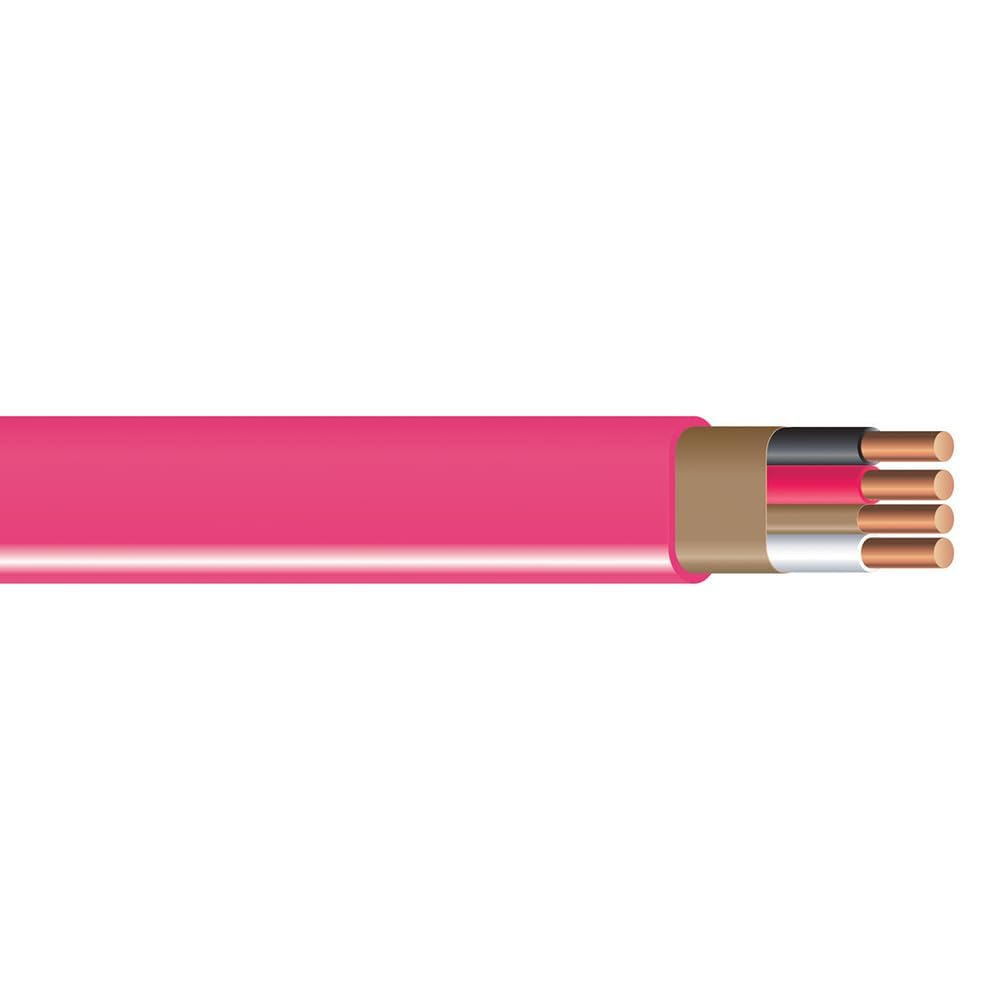 Southwire 63948572 Romex SIMpull 10-3 Copper NM-B Cable with Ground, Pink Jacket, 200 Feet Spool