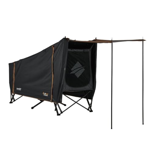 OZtrail Easy Fold Blockout 1 Person Stretcher Tent - Reduce Heat and Light, Single Camping Cot with Small Pack Down Size, The Best Features from a Tent, Swag and Stretcher, All Rolled Into One