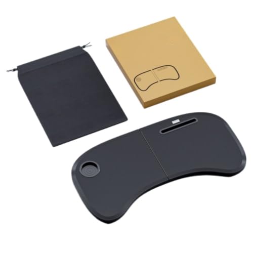 MONSENELL For テスラ Model3 ModelY 専用 折りたたみ車載テーブル ステアリングホイール取付 カーデスク ノート PC 作業・食事・コーヒー用 炭素繊維柄 3 タイプ選択 (二つ折りテーブル) [並行輸入品]