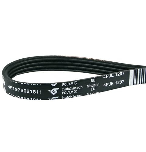 VIOKS Correa trapezoidal de repuesto para Whirlpоol 481235818204 1207PJ4E elástica para lavadora de carga superior