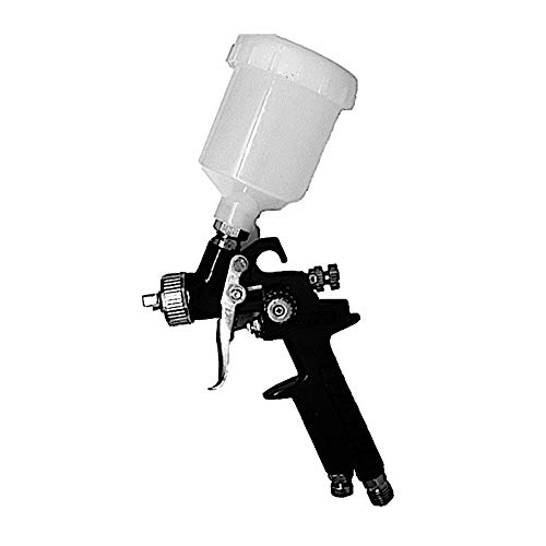 MINI AEROGRAFO HVLP CON TAZZA 125 ML PISTOLA PER RITOCCHI DI PRECISIONE VERNICATURA PER SMALTI E TRASPARENTI (PISTOLA Ø 0.8)
