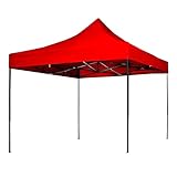 KITUL Toldo Plegable Carpa de Jardin 3x3 Uso Rudo (Rojo Prime)