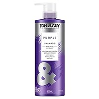 Toni & Guy Shampoo Purple for Bleached Blonde Hair with Pearl Extract, 600ml