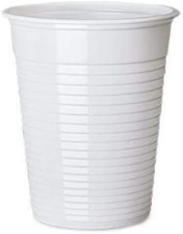 HOT BARGAINS, 1000 X White Plastic Cups 7oz Disposable Plastic Drinking Cups White Tumblers UK