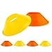 Fifizz 4 Pack Soccer Cones for Sports Training, Football, Soccer, Basketball, Coaching, Practice Equipment, 2 Yellow& 2 Orange，F005