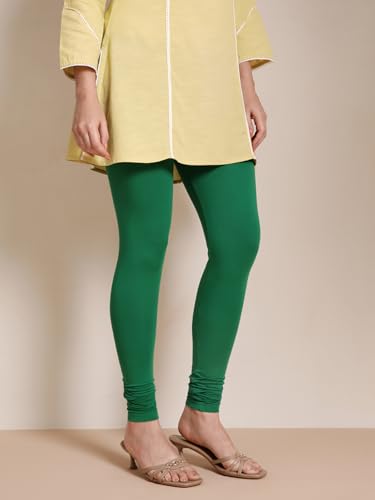 Image of TWIN BIRDS Tailored Cut and Classic Fit Super Stretchable Elastane Fabric Churidar Leggings for Women