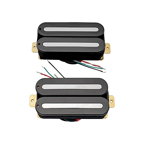 Artec Hxtn Super Power Dual Hot Rail Ceramic Humbucker Electric Guitar Neck Bridge Pickups Set, Black #TOP3