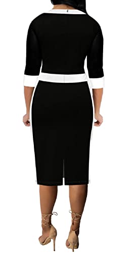 Image of Xinlees Women's Bodycon Pencil Dress Sexy Short Ruffles Sleeve Clubwear Basic Fitted Outfits Casual Midi Dresses