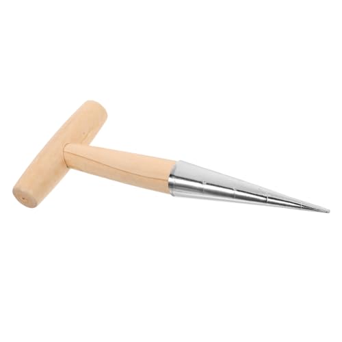CIYODO Dibber Garden Tool Hand Dibber Planter Tool Portable Wooden Handle Seedling Punch Soil Puncher Easy to Use for Beginner and Experienced Gardeners