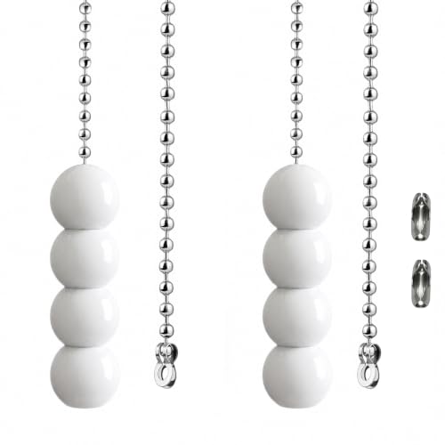 Cable de extensión para interruptor de luz de baño con cadena de cuentas cromadas de 85 cm lote de 2
