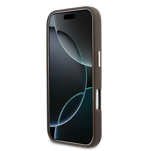 Coque iPhone 17 Pro Max Guess anti-rayures marron en résine PU durable