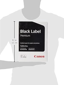 Canon Black Label Premium A4 75gsm FSC White (1 x 500 Sheets) Copier/Laser/Inkjet Paper
