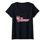 Womens Marist Red Foxes Mascot Officially Licensed V-Neck T-Shirt