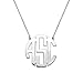 Produktbild Frauen Sterling Silber Anfangsbuchstabe Gravierte Geschenke für Benutzerdefinierte Namensschild Monogramm Halskette Preppy Monogrammierte Halsketten PersonalisierteGgle Coin Disc Kette Einfache