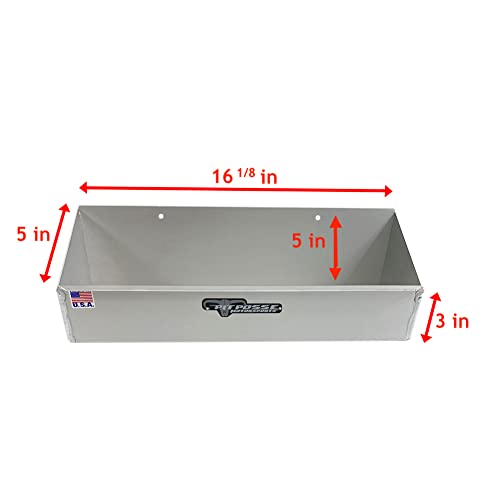 Pit Posse 563 Oil Shelf Caddy Six Bottle Rack Holder- Made In Usa - Holds 6 Quarts Of Automotive Motor Engine Oil - Enclosed Race Trailer Shop Garage Aluminum Storage Organizer (Silver) #TOP4