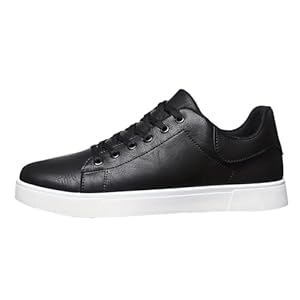 Men’ s Casual Leather Shoes Dress Sneakers Business Casual Lace up Shoes Breathable Lightweight Fashion Sneakers Comfortable Flats Shoe