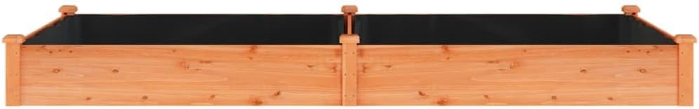Extra Long Raised Garden Bed 94.5"x47.2"x9.8" Solid Fir Wood Planter Box Outdoor, Natural Brown Rectangular Elevated Garden Beds for Patio Backyard Herb & Veggie Growing