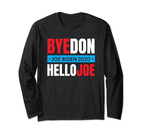 BYEDON Joe Biden para el presidente 2020 Adiós Don Hola Joe Biden Manga Larga