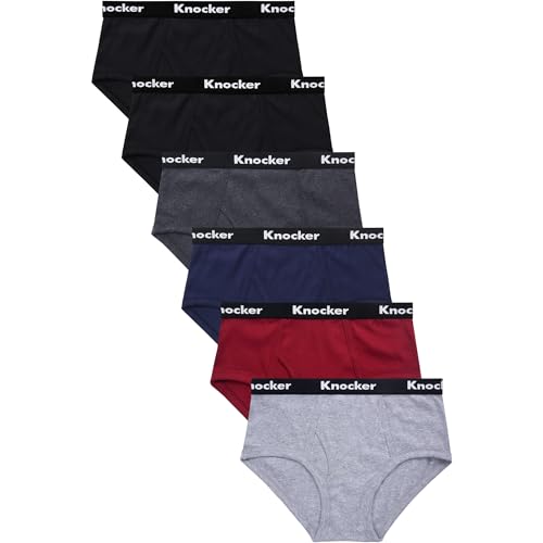 Knocker Men's Cotton Brief with Comfortable Waistband, Pack of 6