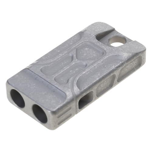 Sifflet de survie en titane double tube pour camping et randonnée
