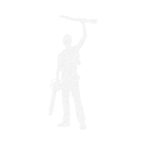 MHDStickerCo Evil Chainsaw Dead Vinyl Decal Sticker, White 5-Inch Waterproof Decal