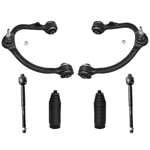 Image of Detroit Axle - AWD Front End Kit for 05-10 Chrysler 300, 05-08 Dodge Magnum, 07-10 Charger, Shock Absorbers Upper Control Arms w /Ball Joint Tie Rods Sway Bars Boots Replacement - 12pc Set