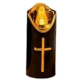 Fonte di luce per riflessione: Questa candela senza fiamma fornisce un'illuminazione delicata e silenziosa, rendendola un'aggiunta chiave per la decorazione 'altare di casa o per l'illuminazione di luoghi a memoria. Supporta i momenti di preghiera e ricordo in ambienti pacifici e accoglienti, grazie alla luce costante e rassicurante.