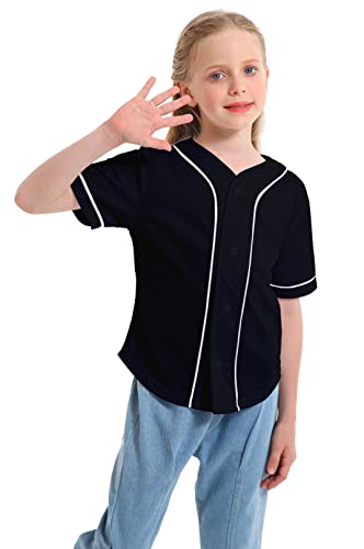 Image of Yuji Itadori Kids Baseball Jersey Button Boys Short Sleeve T-Shirts Hip Hop Fashion Casual Sports Solid Color Shirt