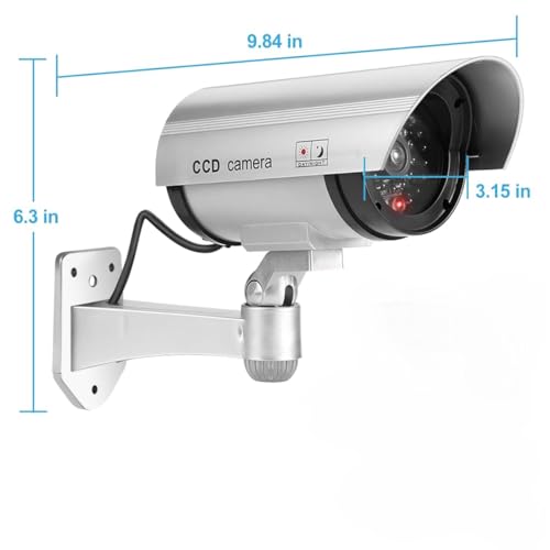 Image of QEEIG Bullet Dome Dummy Fake CCTV Camera with Ideal for Blinking Red LED Light | Waterproof, Wall Mount - Ideal for Home, Office, Storefront Security | Set of - 04 (Set of - 04)