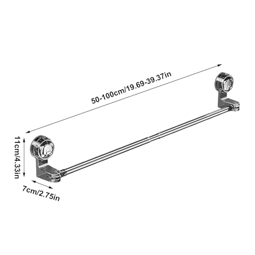 Toallero de baño para pared con colgador ajustable de ropa 6