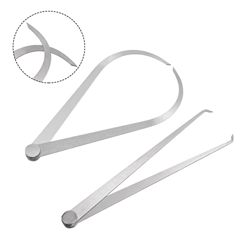 QUARKZMAN 2 Stück Innen Außen Messwerkzeuge Messschieber 200mm Feste Verbindung Werkzeugstahl Feste Reibungsverbindung Innenmesswerkzeug für Schnitzen Keramik Formen Modellieren Silber