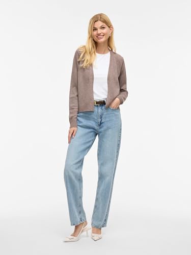 Vila Damen Viril Short L/S Knit Cardigan-noos Strickjacke, Falcon,M