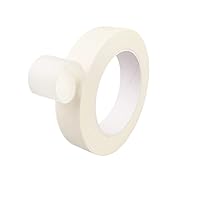 Vista 2 de Cinta de Enmascarar Blanca Beige, 1 Pulgada x 55 Yardas, 2 Rollos, Cinta de Pintores para Pintura, Hogar, Oficina, Papelería Escolar, Artes