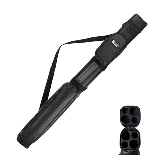 GSE Games & Sports Expert 2x2 Deluxe Hard Billiard Pool Cue Stick Carrying Case, Billiard Cue Case, Billiards Accessories (Square - Black)