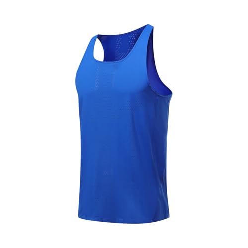 Men's Tank Tops Breathable Solid Color Quick Dry Crewneck Shirt Sleeveless Slim Trendy 2025 Outdoor Workout Tanks4