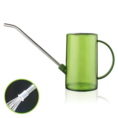 Reagia Kleine plastic kamergieter voor kamerplanten, vetplanten, bloemen, lange snavel, 1 liter kleine gieter voor tuinieren en schoonmaken