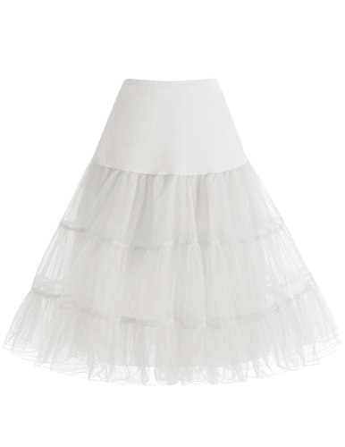 Image of Bbonlinedress Women's 50s Petticoat Skirt Vintage Tutu Crinoline Underskirt 25 inch