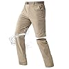 Calça cargo masculina Free SOLDIER para caminhada, leve, à prova d'água, secagem rápida, tática, nylon, elastano, Reta, Khaki-convertible, 30W x 30L