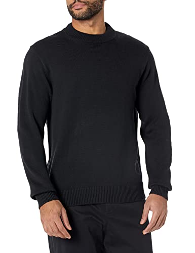 Amazon Aware Men's Regular-Fit Crew Neck Sweater (Available In Tall), Black, Large #TOP4