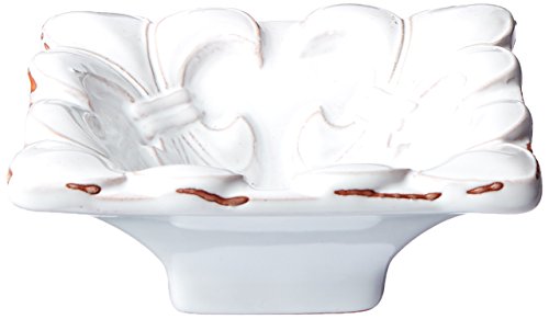 Mud Pie Merci Fleur de Lis Mini Terracotta Dip Bowls