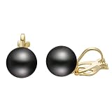 Yoursfs Pendientes de perlas pequeñas para mujer, chapados en oro de 18 quilates, pendientes de novia, joyería de boda, Metal, Perla sintética