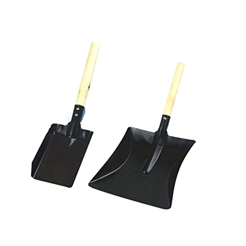 TOGEVAL 2pièces Pelle Acier Au Petite Pelle De Jardinage Multi-Outils pour Barbecue Et Plantation Noir