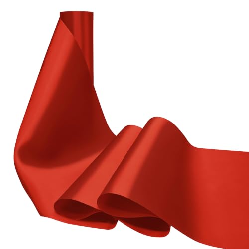 GTYBOVA Red Satin Ribbon 12 Inches x 25Yards Wide Solid Fabric Large Silk Ribbon for Cutting Ceremony Kit Grand Opening Car Bows Sewing Craft Party Decoration