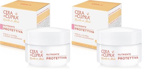 Cera di Cupra Crema Nutriente Protettiva con Acido Ialuronico, 50ml (Confezione da 2)