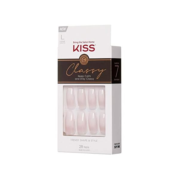 KISS-Classy-Nails-Collection-Be-you-tiful-lange-kuenstliche-Fingernaegel-in-Coffin-Form-enthaelt-28-kuenstliche-Naegel-Nagelkleber-Nagelfeile-und-Manikuerstaebchen KISS Classy Nails Collection, Be-you-tiful, lange künstliche Fingernägel in Coffin Form, enthält 28 künstliche Nägel…