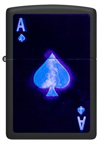 Encendedor Zippo Ace of Spades Black Matte miniatura 2